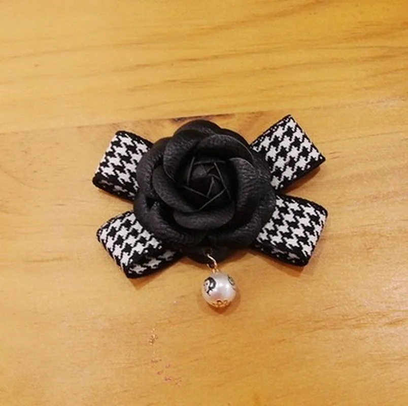 Корейский модный тканевый жемчуг Камелия цветок броши бант Broches Женские