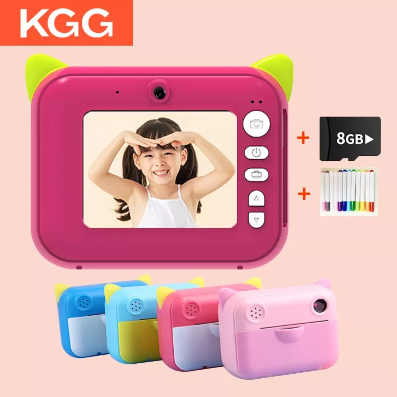 

Kid Instant Camera Print Thermal Printing Camera Digital Photo Instant Camera Girl's Toy Child Camera Video Boy's Birthd