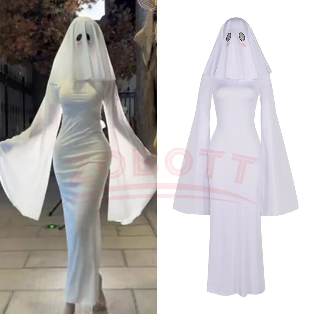 Женский костюм монахини-призрака для косплея накидка страха лица наряды на