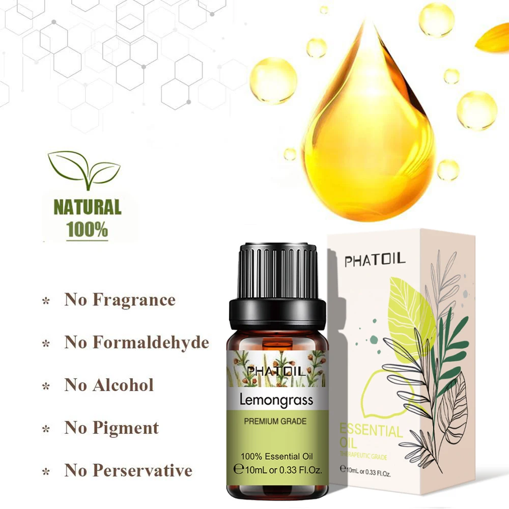 Фото PHATOIL 10 мл ванильное эфирное масло для духов, свечи для спа, сандаловое дерево, черный перец, имбирь, чайное дерево №5