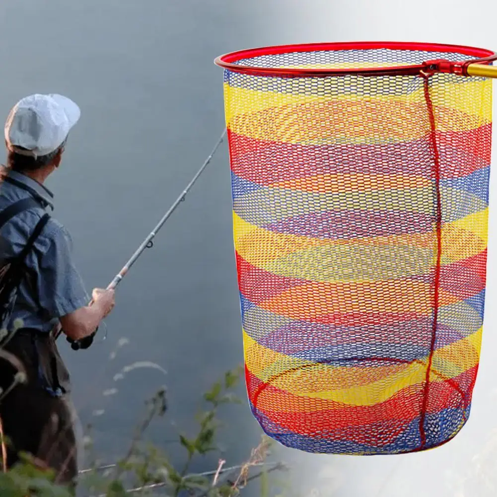 

Sturdy Round Landing Net Wear-resistant Fishing Supplies 50cm Deep Round Landing Net Fishing Net Round Landing Net
