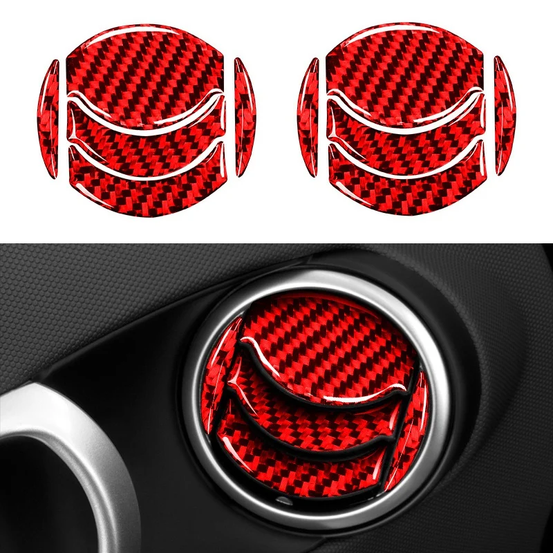 

for Nissan 350Z 2006-2009 Carbon Fiber Sticker Air Outlet Conditioning Vent Covers Exhaust Air Outlet Sticker Trim Frame