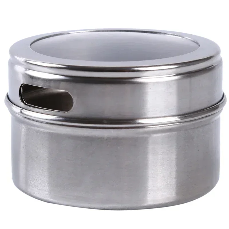 Бытовая портативная стальная Магнитная Пыленепроницаемая банка для специй