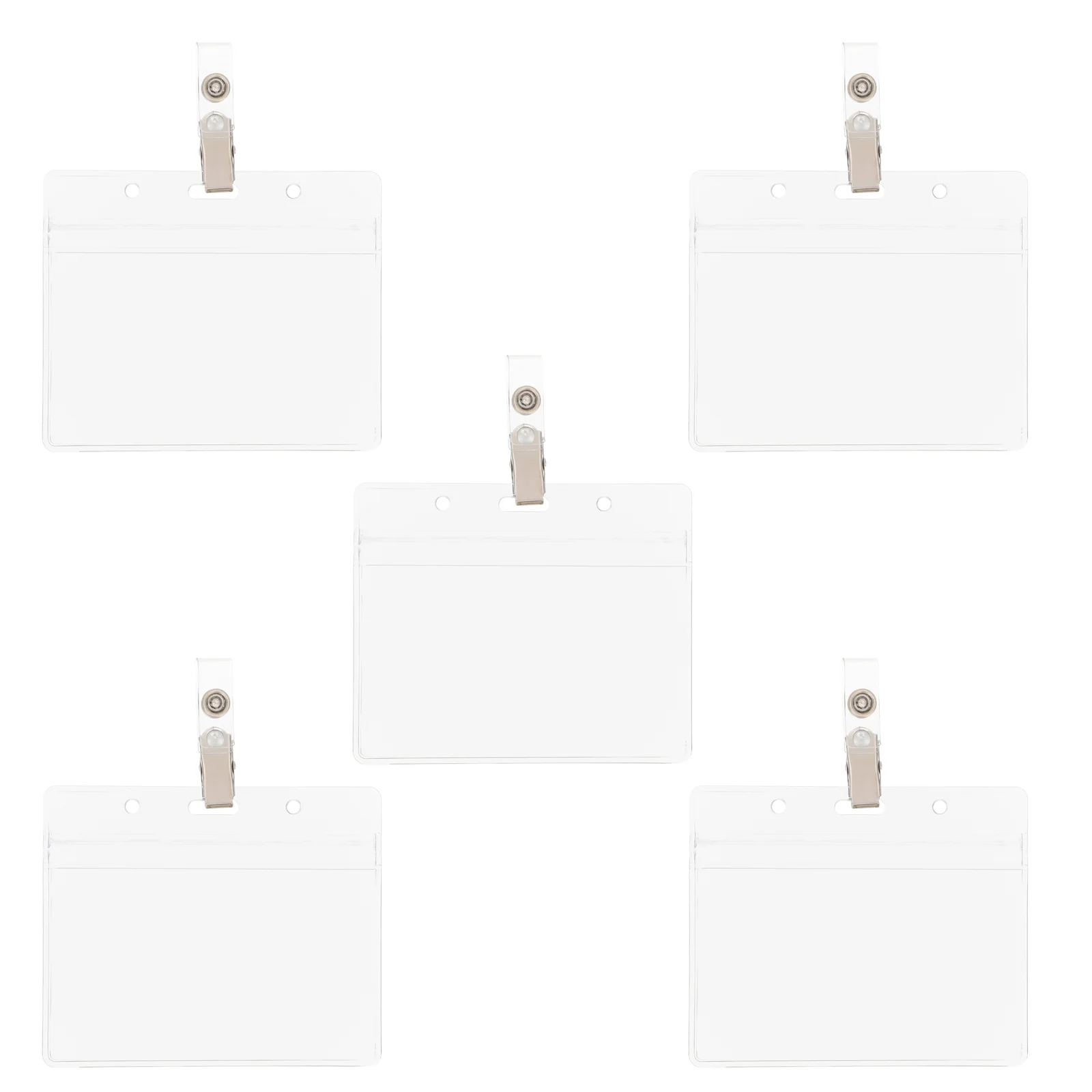 

Holder Badge Id Card Clear Name Protector Holders Transparent Cover Lanyard Tag With Cards Clips Metal Pvc Leather Credit Sleeve