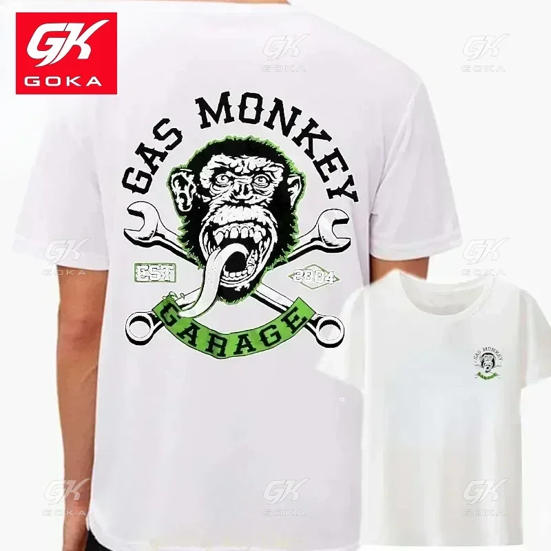 Хлопковые мужские футболки Gas Monkeys Garage Piston футболка с дуплексным принтом удобный
