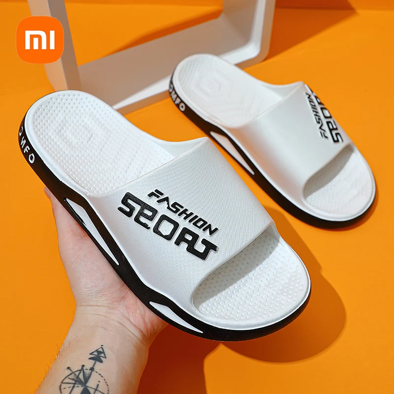 

Шлепанцы Xiaomi мужские/женские, пляжные сандалии, Нескользящие, повседневные, для улицы, сланцы для ванной, ПВХ, летние Тапочки