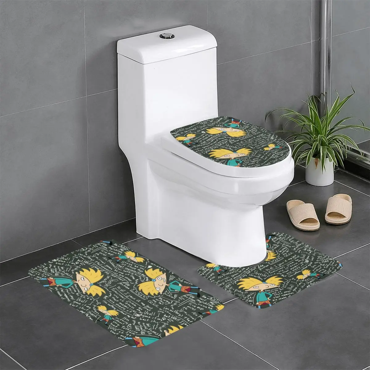 На заказ Hey Arnold аниме анимация 3-х предметный набор ковриков для ванной комнаты