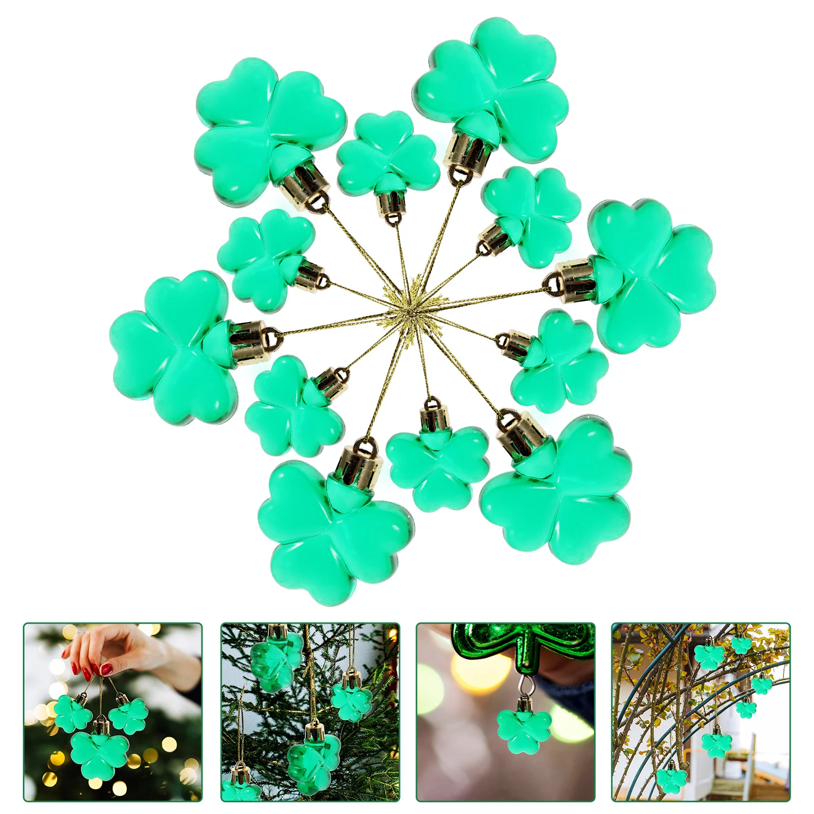 

Shamrock Ornaments Pendant Tree Hangingprop St Patricks Dayshamrocks Adornment Theme Party Favor