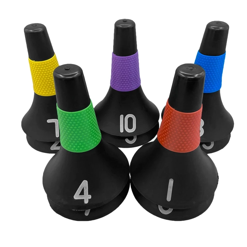10Pcs/Set Basketball Training Barrel Obstacle Cone Football Training Horn Barrel Non-Slip Durable Training Supplies