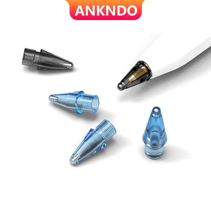 

ANKNDO Replacement Stylus Pen Tips for Ipad Pen 1 2 Spare Transparent Upgraded Pencil Nib for Apple Pencil Gen 1/2 Precise Head