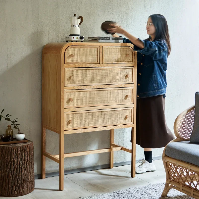 Обеденный боковой шкаф из цельного дерева бытовой многофункциональный для