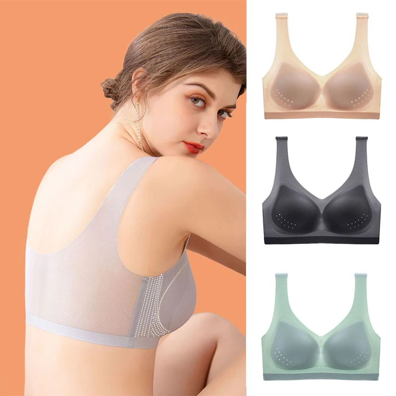 

Women's Underwear Thin Summer Cool Sense No Trace/Steel Ring Sports Vest Push Up Bra