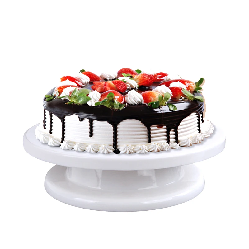 

28 см торт вращающийся стенд Пластик миксер для теста Ножи украшения крем вращающаяся подставка для пирожных поворотный стол инструмент для...
