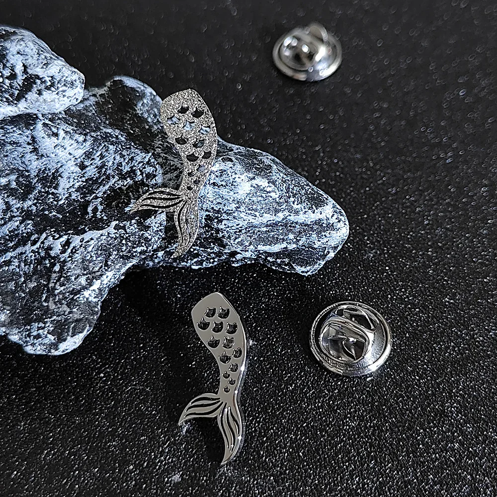 Брошь &quotРусалочка&quot из нержавеющей стали