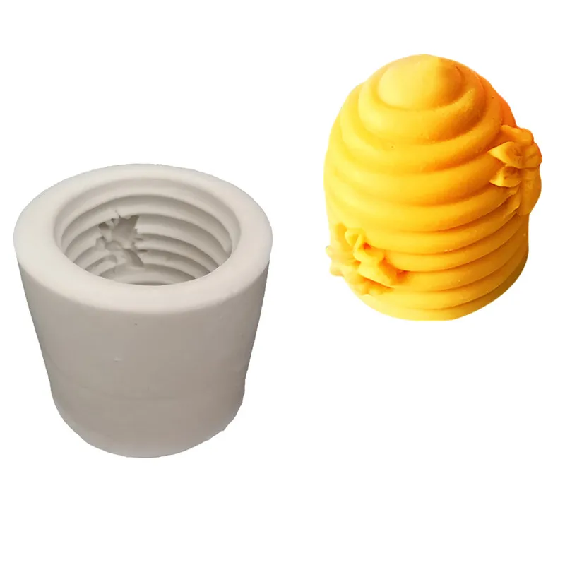 

3D Honeycomb Bee Silicone Mold DIY Fudge Cake Decor Treehouse Beeswax Aromatherapy Soap Epoxy Handmade Candle Plaster Resin Mold