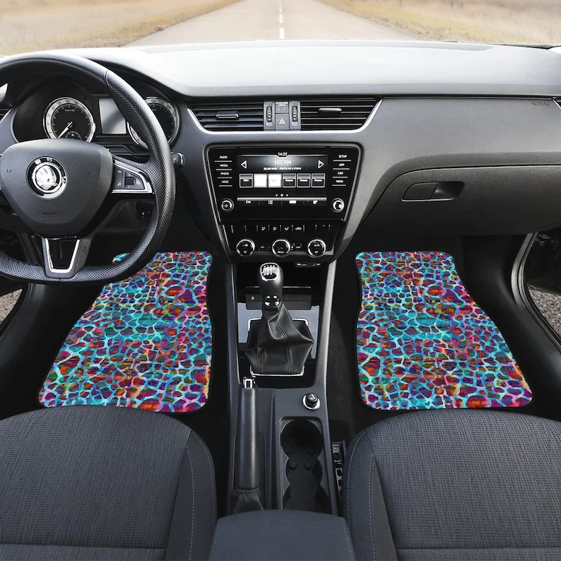 

Colorful Abstract Art Car Floor Mats Set, Front and Back Floor Mats for Car, Car Accessories