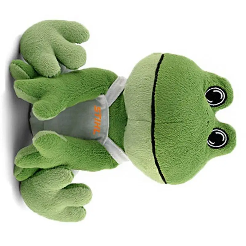 Плюшевая мягкая игрушка лягушка в комбинезоне STIHL |