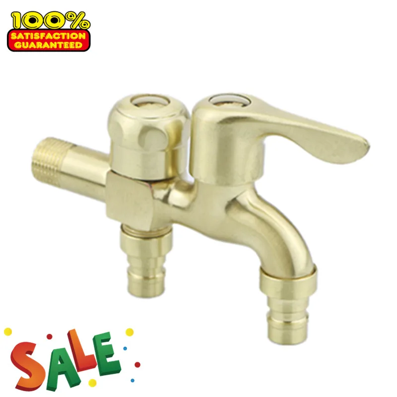

S099 G1/2" engineering brass tap bathroom washing machine tap faucet garden faucet gold bibcock single cold