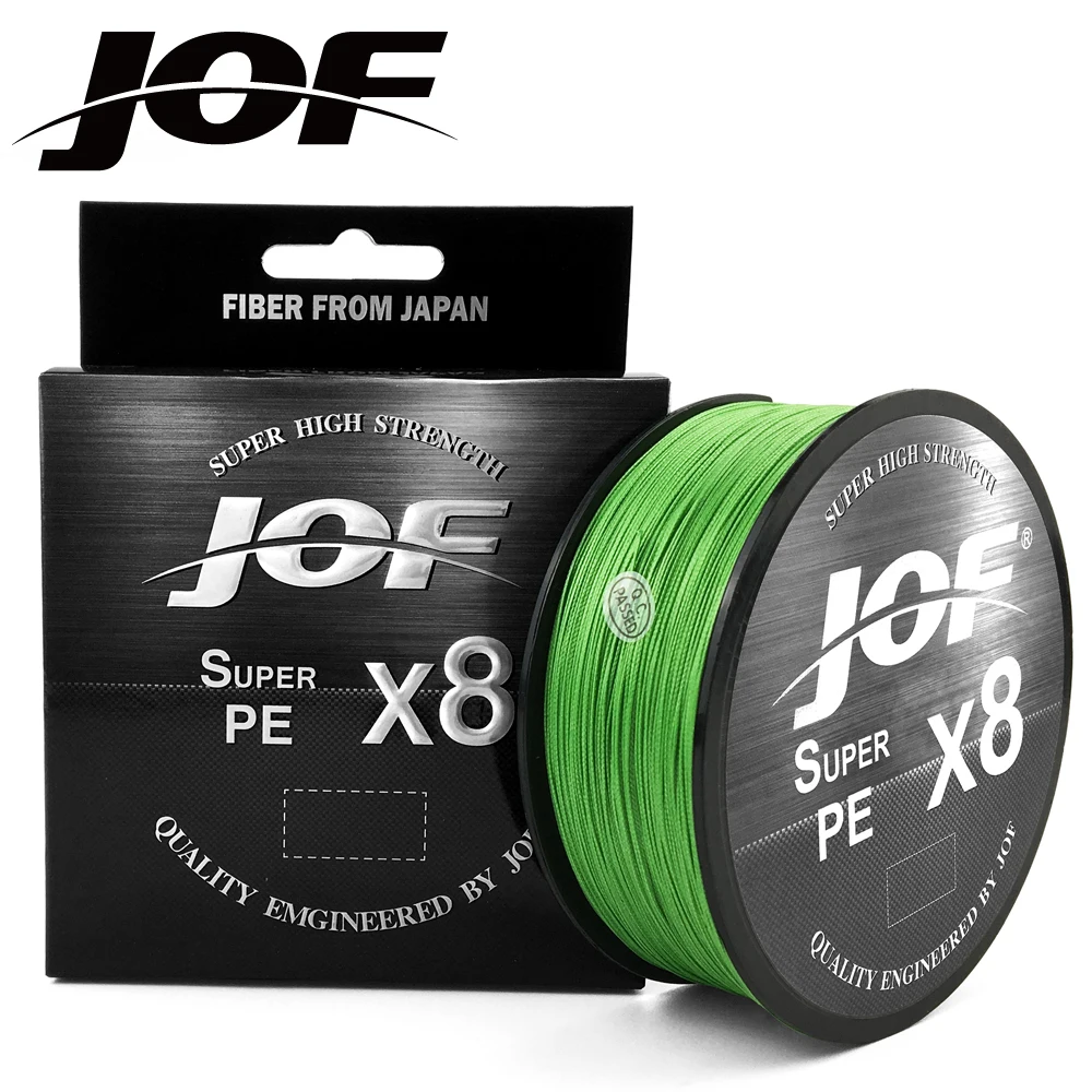 

JOF Fishing Lines 8 Strands Braided PE 150M 300M 500M Japan Smooth Multifilament Line Carp Fly Fishing Wire Strong 8X Weave