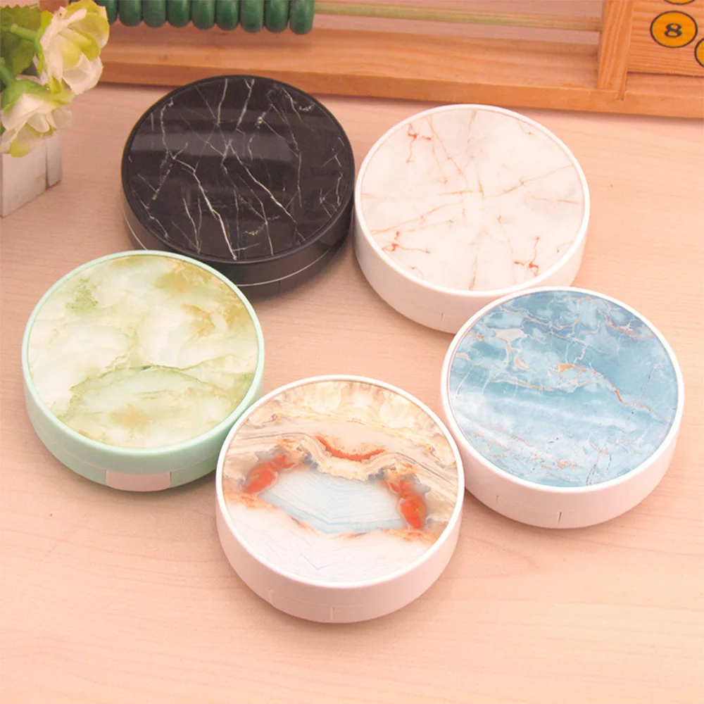 

YIMEIXI 1PC Retro Contact Lens Case Mini Portable Eyewear Lenses Box Unique Travel Contact Lens Companion Box with Mirror Gift