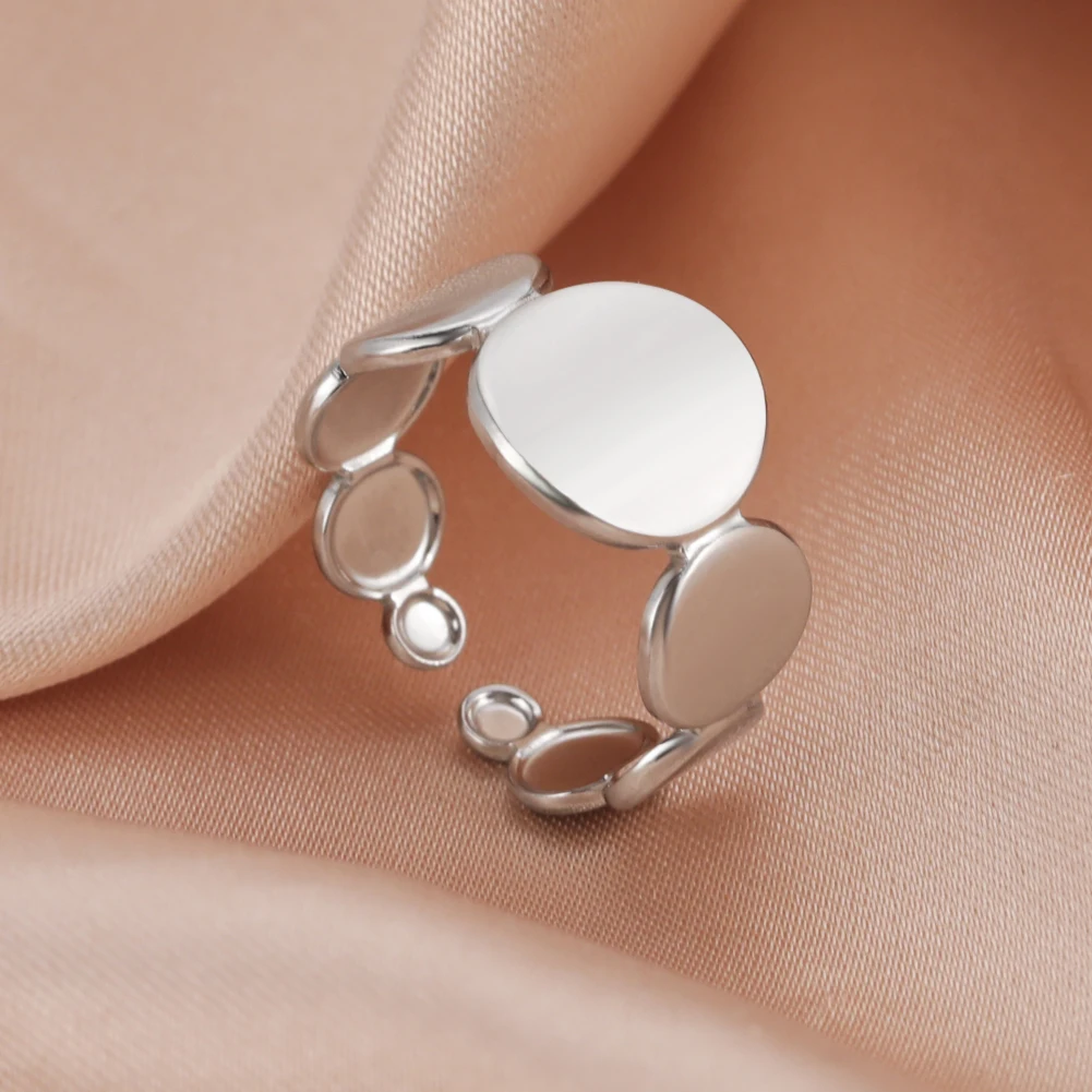 

Skyrim Простое геометрическое круглое женское кольцо из нержавеющей стали минималистичное Открытое кольцо на палец подарок на день матери 2022 ...