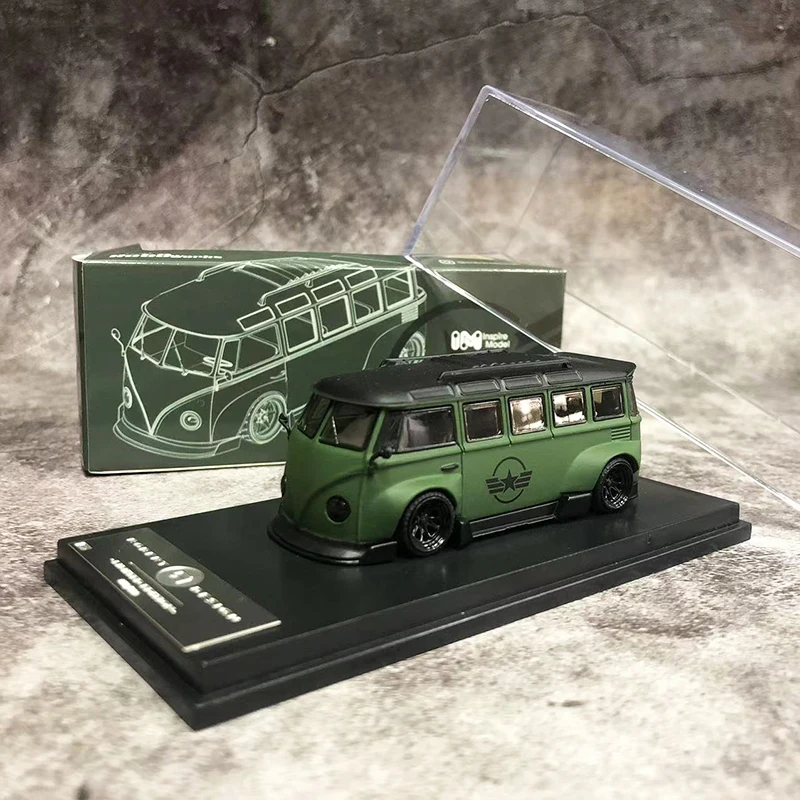 Inspire 1:64 Model Car T1 Bus Alloy Die-Cast Vehicle Collection- Army Green