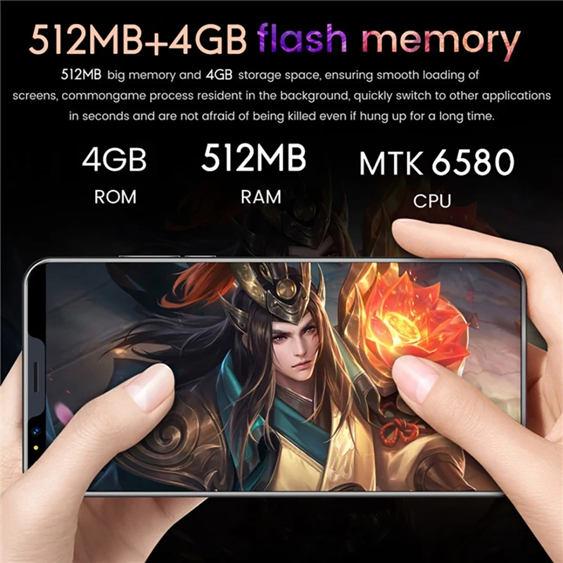 Смартфон I13 Plus 5 8 дюйма двухъядерный процессор MTK6580 512 МБ + 4 Гб ОЗУ две карты памяти
