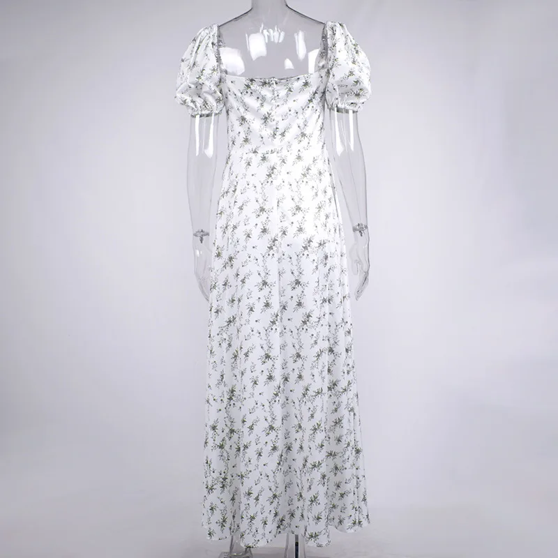 

2022 Newest Sexy Dress for Women Short Sleeve Flower Printed Sexy Summer Dress Long Dress Vestidos