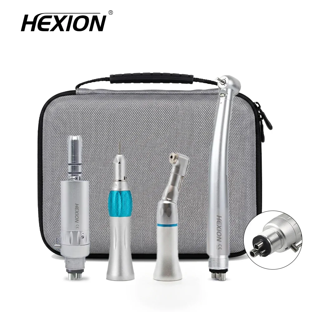 Фото HEXION Набор из 4 шт.: стоматологические высокоскоростные и низкоскоростные наконечники, прямой и угловой наконечник, воздушный мотор, односторонний водяной спрей, воздушная турбина, 2/4 отверстия. №4