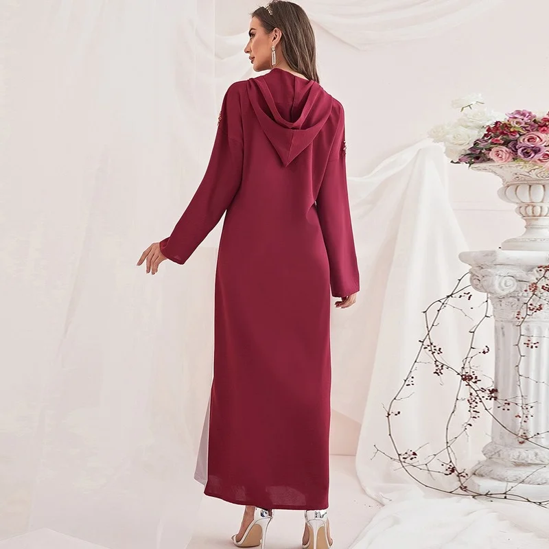 Eid Djellaba Abaya Dubai Turkey Arabic Long Muslim Dress Silky Pakistan Islam Clothing Moroccan Kaftan Evening Wedding Dresses
