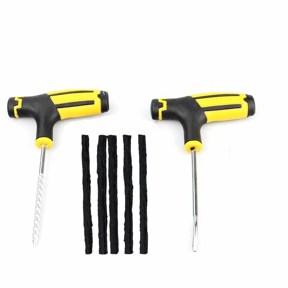 Набор инструментов для ремонта автомобильных шин Car Tire Repair Tool Kit Studding Set Auto Bike Tubeless Tyre Puncture Plug Garage Accessories.