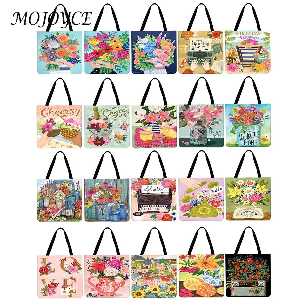 

Женская сумка-тоут на плечо с цветочным принтом