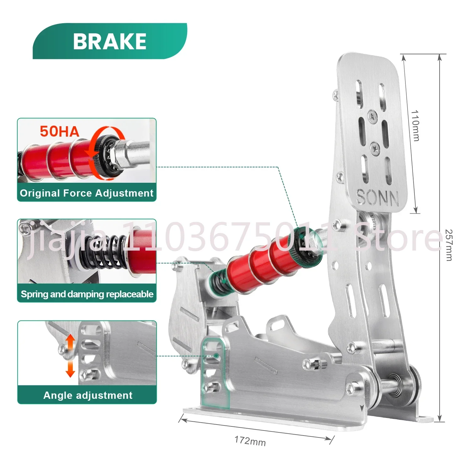 SIMSONN новые профессиональные педали сим-карты гоночные для ПК гоночный симулятор
