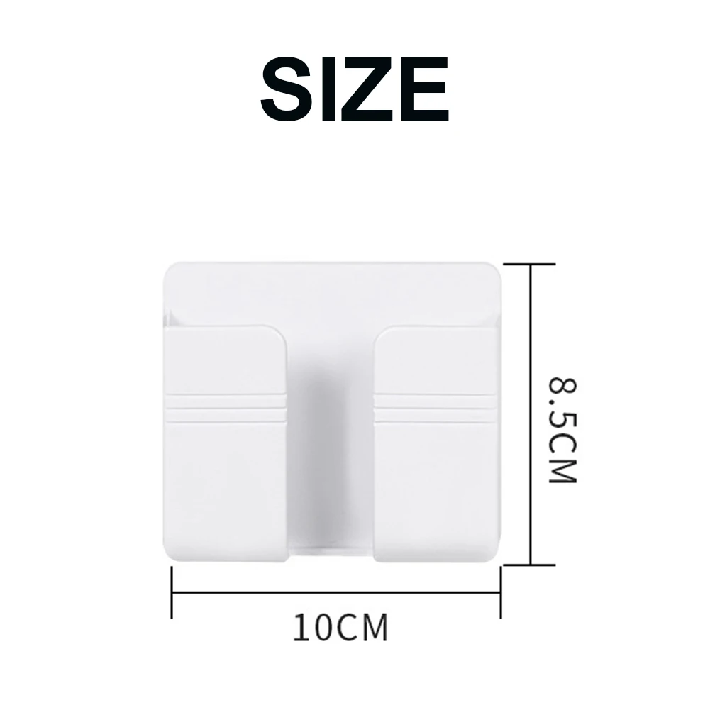 new wall mount phone holder adhesive punch free wall phone bracket home bedroom bathroom kitchen office storage organizer racks free global shipping