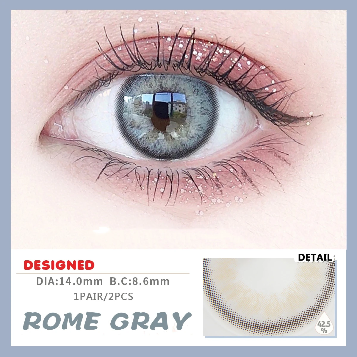 

Цветные контактные линзы серии Rome, 2 шт.