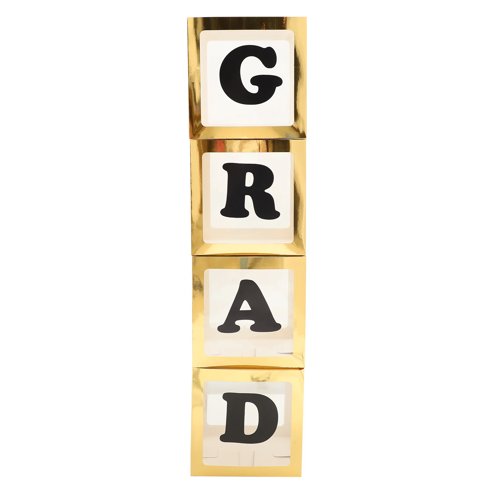 

1 Set of Balloon Boxes Balloon Cases Graduation Party Decorations Grad Letter Balloon Boxes for Decor Graduation