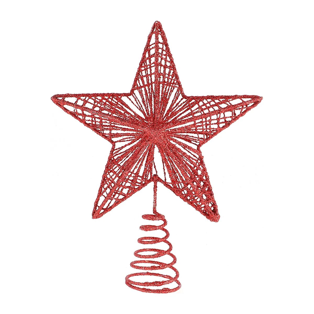 

Pentagram Christmas Pentagon Top Star Office Decorations Xmas Tree Topper Wrought Iron Treetop Ornament