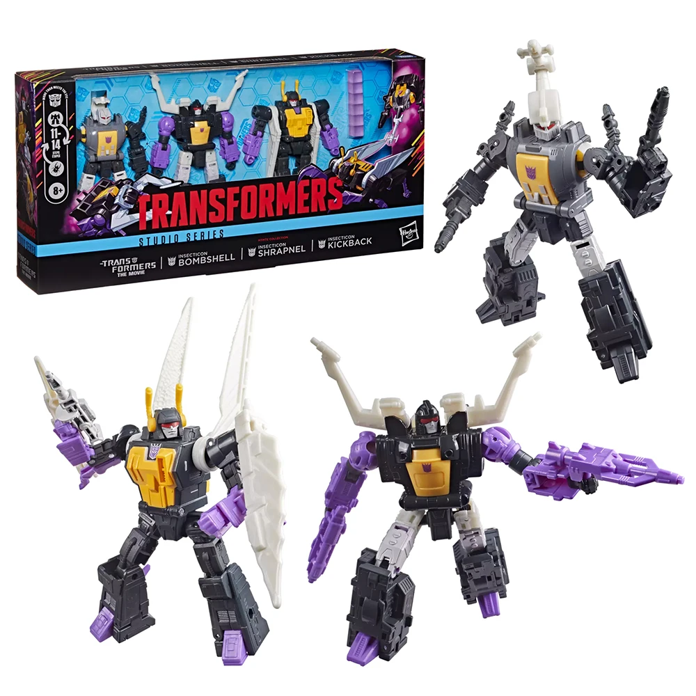 В наличии: Коллекция Hasbro Transformers Studio Series SS86 The Movie MTMTE — набор из 3 фигурок Insecticon Bombshell, Shrapnel и Kickback. (art.: 3920db23ca06b) - 3920db23ca06b