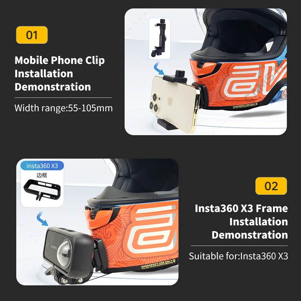 Алюминиевое крепление для камеры GoPro Hero 12 11 10 9 Insta360 X4 X3 Ace pro DJI Action 3 4