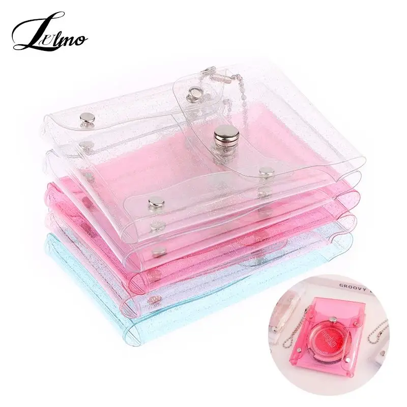 

Glitter Transparent Waterproof Pvc Women Card Case Business Card Holder Men Credit Card Bag Id Card Mini Wallet Jelly Coin Purse