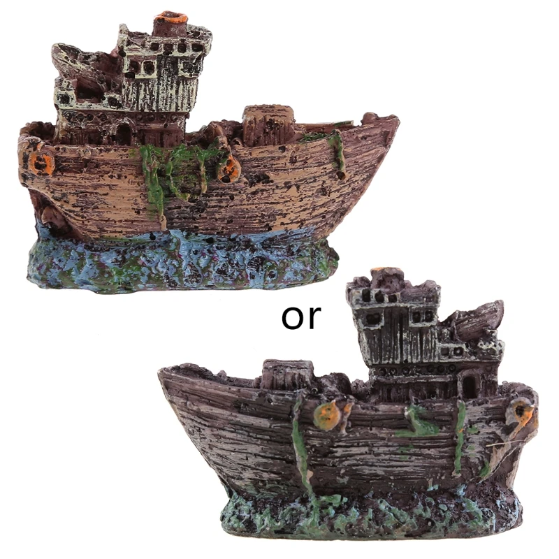 

Украшения для аквариума, пиратский корабль, тонущий корабль, украшения, экологически чистый полимерный материал, корабль, укрытие Betta
