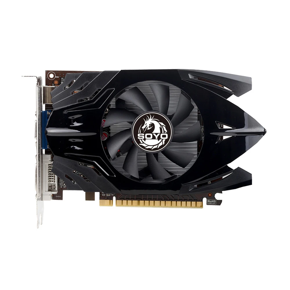 Видеокарта SOYO Nvidia GeForce GT730 4G GDDR3 видеокарта совместимая с HDMI игровая новый