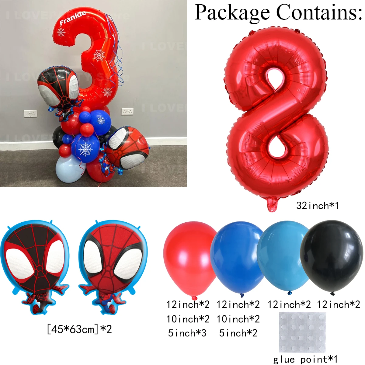 21pcs Spidey And His Amazing Friends Balloons Latex Foil Balloons Spiderman Birthday Party Decoration Baby Shower Toys For Kids images - 6