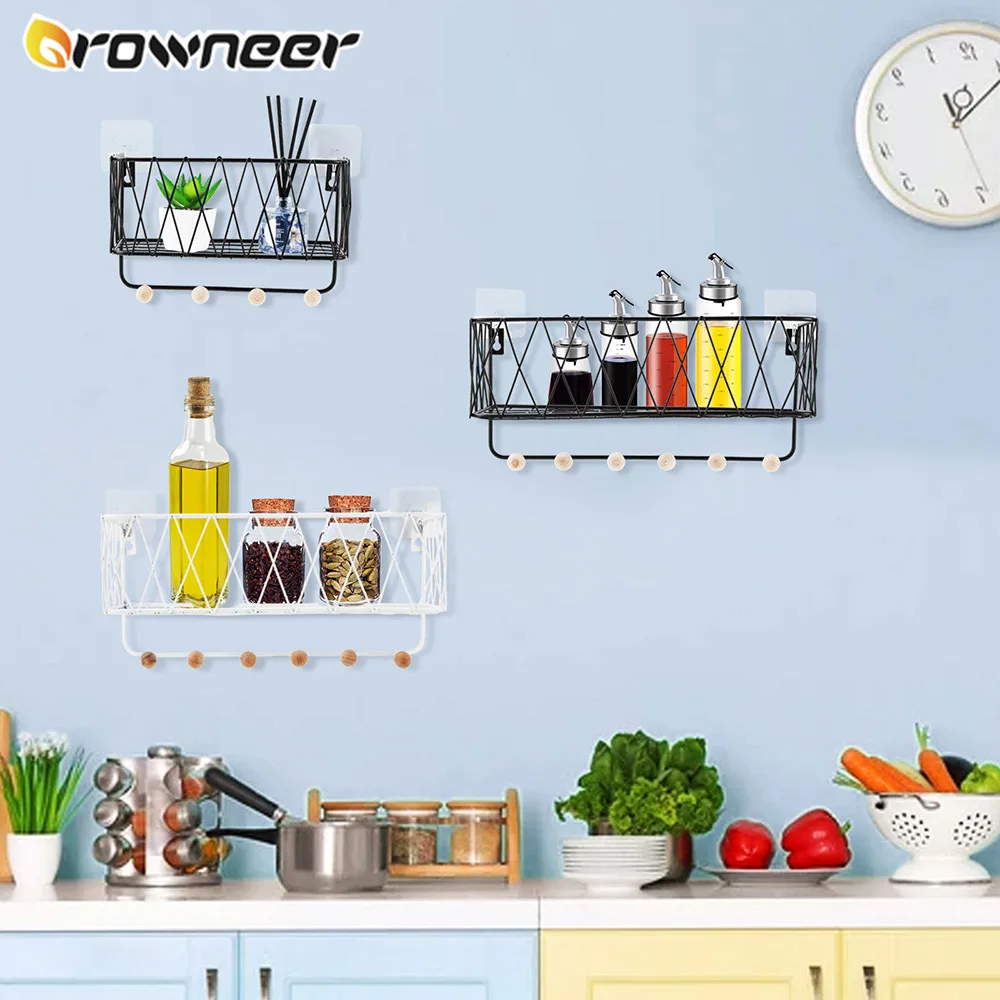 

Wall Decoration Iron Grid Storage Rack Ins Nordic Household Kitchen Bedroom Bath Sundries Organizer Key Cosmetic Display Shelf