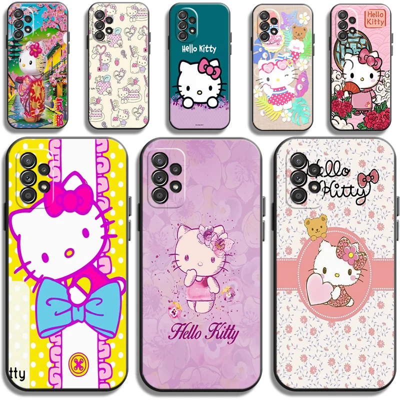 

Hello Kitty Cute Phone Cases For Samsung Galaxy M11 12 S8 S9 S10 S20 S20FE S21 S21Plus S21 UItra Back Cover Carcasa Funda Coque