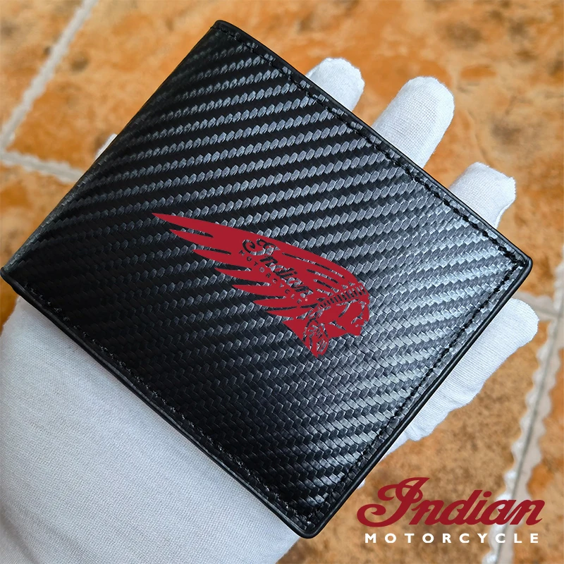 

for indian scout motorcycle gndian FTR super chief Springfield Chieftain Challenger motorcycle carbon fiber wallet Card package