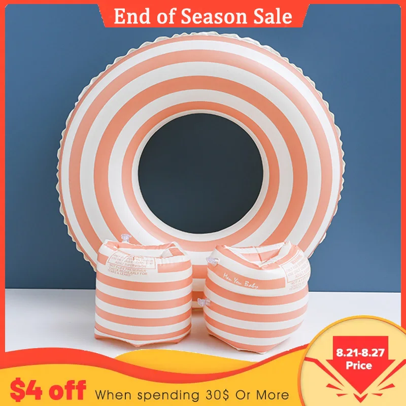 

Striped Swimming Ring Children Adult InflatablePool Float Vintage Swimming Laps Water Sport Swim Circle For Pool Party 2023