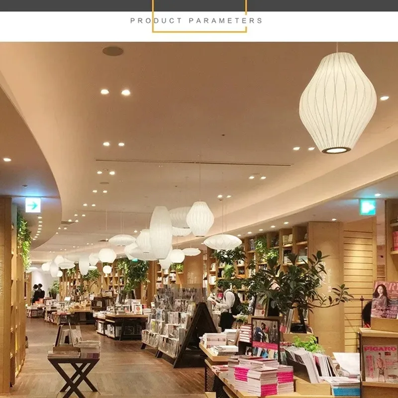 Nordic Silk Led Pendant Lights for Living Dining Room Food Tables Bedroom Designer Chandelier Home Decor Lusters Oprawy