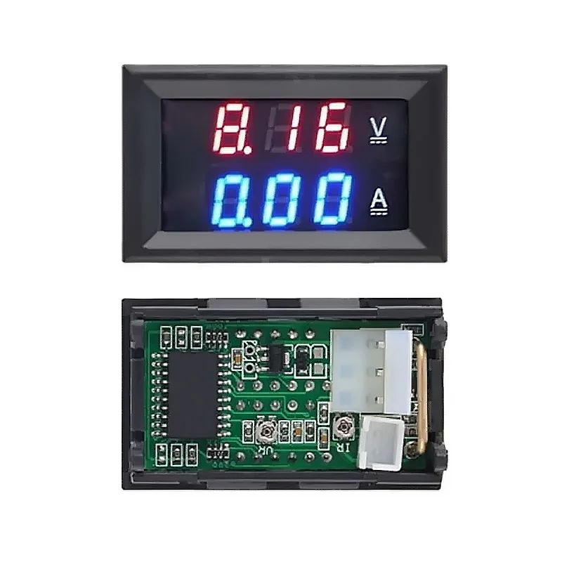 

DC 100V 10A 0.28" Mini Digital Voltmeter Ammeter 4 Bit 5 Wires Voltage Current Meter Tester Blue Red Dual LED Display