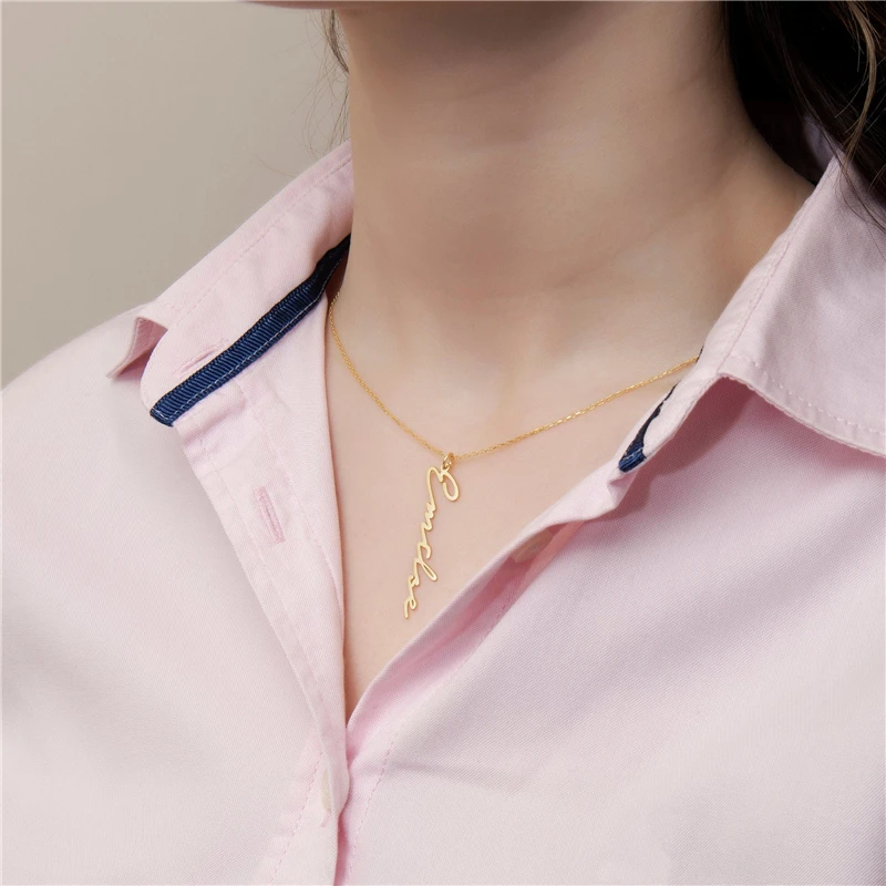 

Custom Paperclip Chain Name Necklace Personalized Stainless Steel Chain For Women Men Girls Female Christmas Gifts